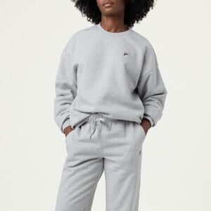 Fila Classic Gray Oversized Unisex Sweatshirt